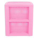 Plastic Rectangle Storage Basket - Pink, 9.4x11.4x13.0"