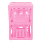 Plastic Rectangle Storage Basket - Pink, 9.4x11.4x13.0"