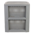 Plastic Rectangle Storage Basket - Grey, 9.4x11.4x13.0"