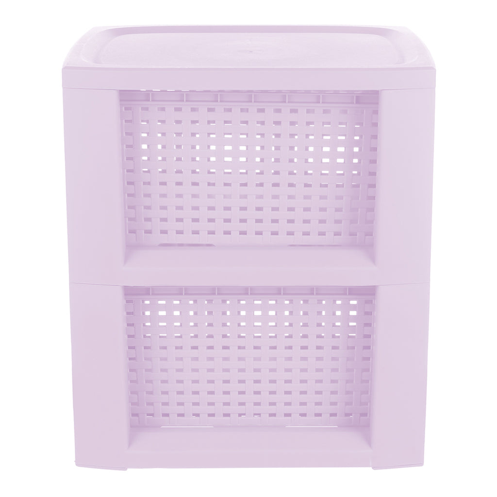 Plastic Rectangle Storage Basket - Purple, 9.4x11.4x13.0"