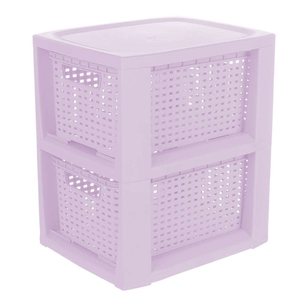 Plastic Rectangle Storage Basket - Purple, 9.4x11.4x13.0"
