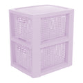 Plastic Rectangle Storage Basket - Purple, 9.4x11.4x13.0"