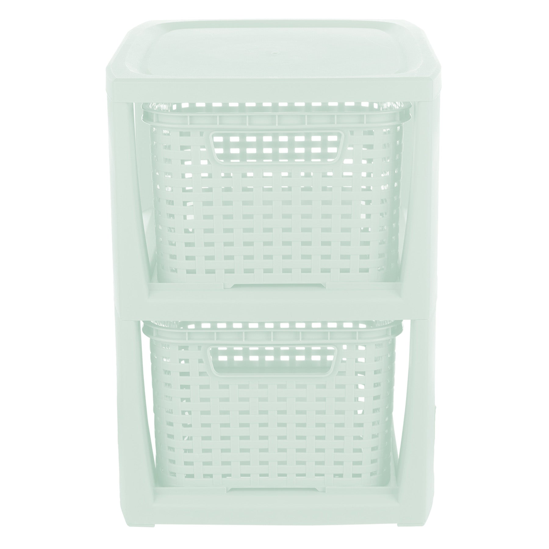 Plastic Rectangle Storage Basket - Green, 9.4x11.4x13.0"
