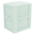 Plastic Rectangle Storage Basket - Green, 9.4x11.4x13.0"