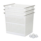 Plastic Irregular Storage Basket - White, 17.9x14.0x17.7"