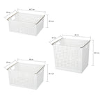 Plastic Irregular Storage Basket - White, 17.9x14.0x17.7"