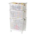 Plastic Irregular Storage Basket - White, 17.9x14.0x17.7"