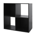 Faux Wood Storage Basket - Black, 24.0x11.6x24.0"