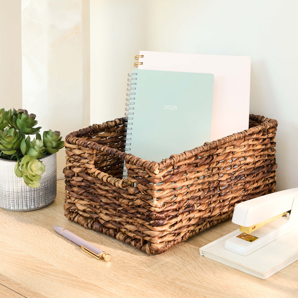 Abaca Rectangle Storage Basket - Natural, 13.0x8.0x7.0"