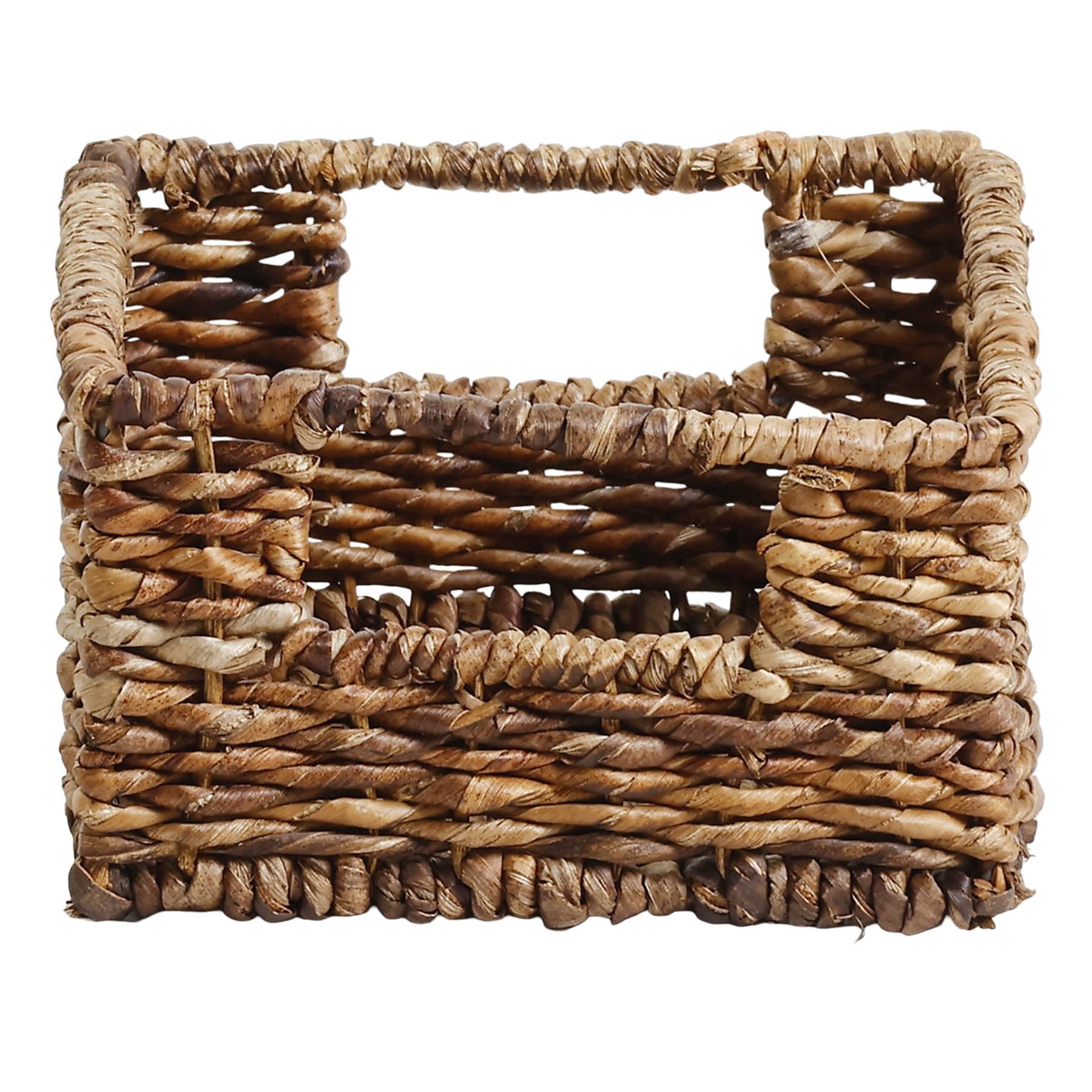 Abaca Rectangle Storage Basket - Brown, 9.0x7.0x4.5"