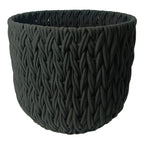 Fabric Round Storage Basket - Black, 19.5x19.5x16.9"