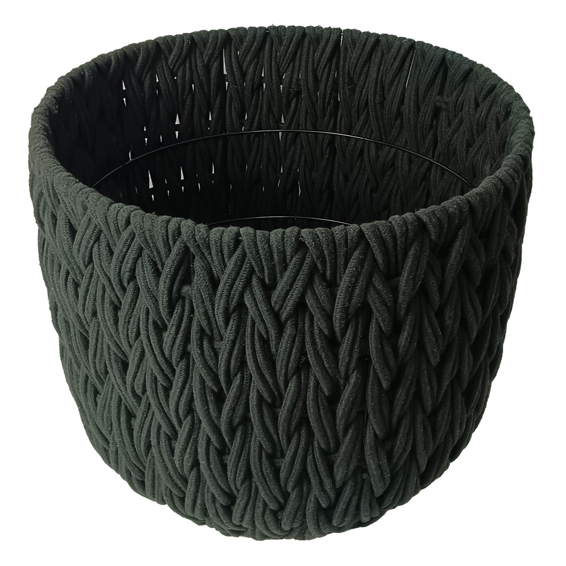 Fabric Round Storage Basket - Black, 19.5x19.5x16.9"