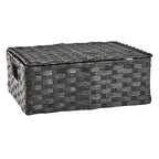 Paper Rectangle Storage Basket - Black, 13.0x11.0x5.0"