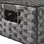 Paper Rectangle Storage Basket - Black, 13.0x11.0x5.0"