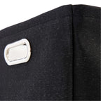 Fabric Rectangle Storage Basket - Black, 15.0x11.0x9.1"
