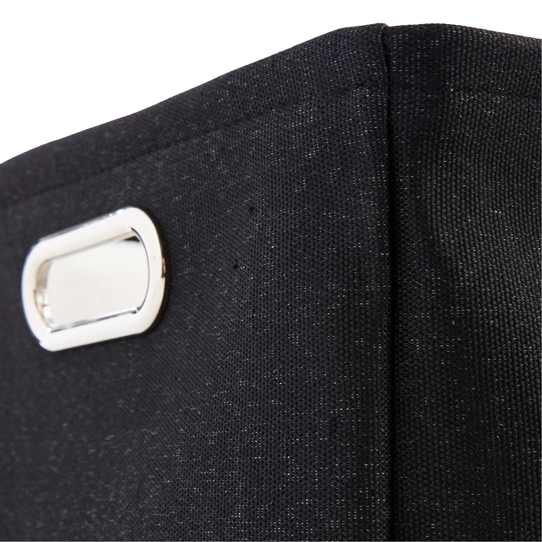 Fabric Rectangle Storage Basket - Black, 15.0x11.0x9.1"