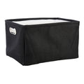 Fabric Rectangle Storage Basket - Black, 15.0x11.0x9.1"