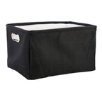 Fabric Rectangle Storage Basket - Black, 15.0x11.0x9.1"