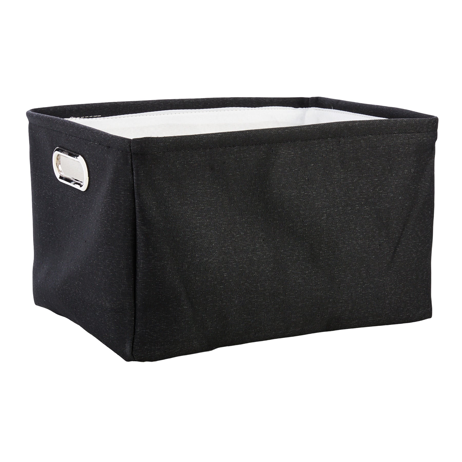 Fabric Rectangle Storage Basket - Black, 15.0x11.0x9.1"