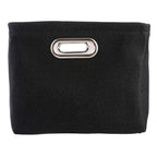 Fabric Rectangle Storage Basket - Black, 15.0x11.0x9.1"