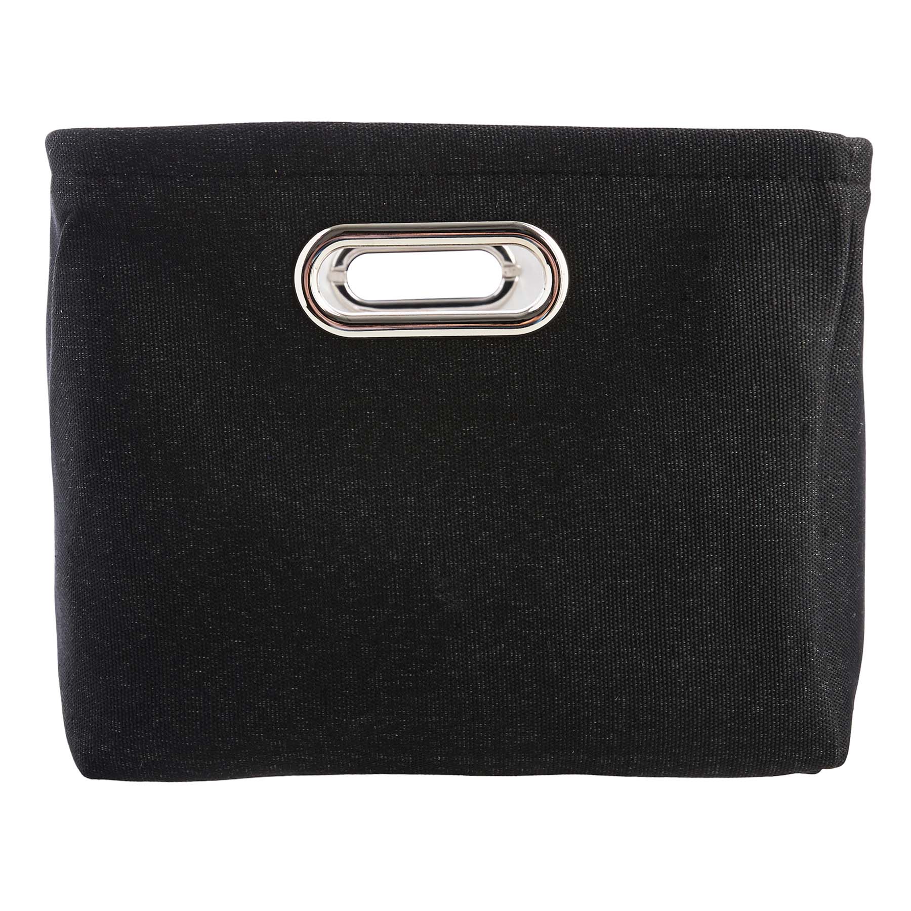 Fabric Rectangle Storage Basket - Black, 15.0x11.0x9.1"