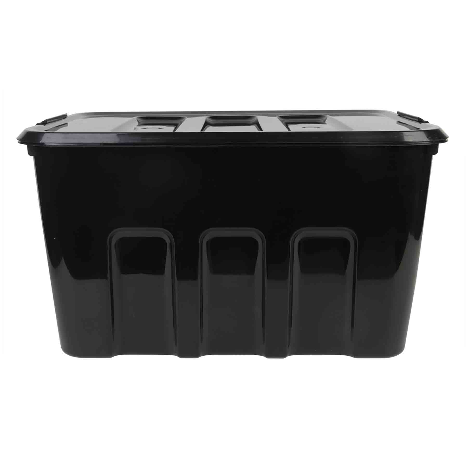 Plastic Storage Basket - Black, 22.0x16.7x12.2"