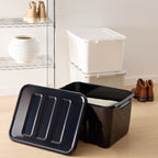 Plastic Storage Basket - Black, 22.0x16.7x12.2"