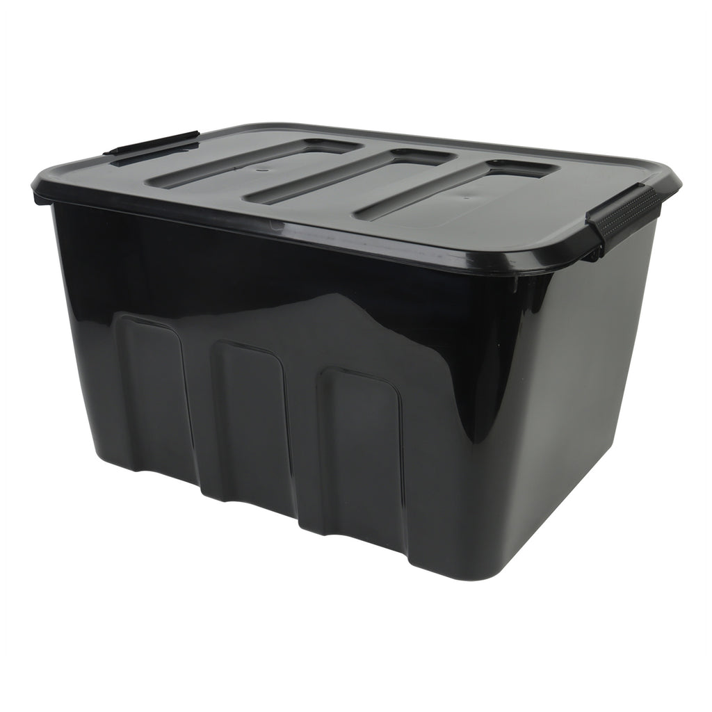 Plastic Storage Basket - Black, 22.0x16.7x12.2"
