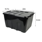 Plastic Storage Basket - Black, 22.0x16.7x12.2"