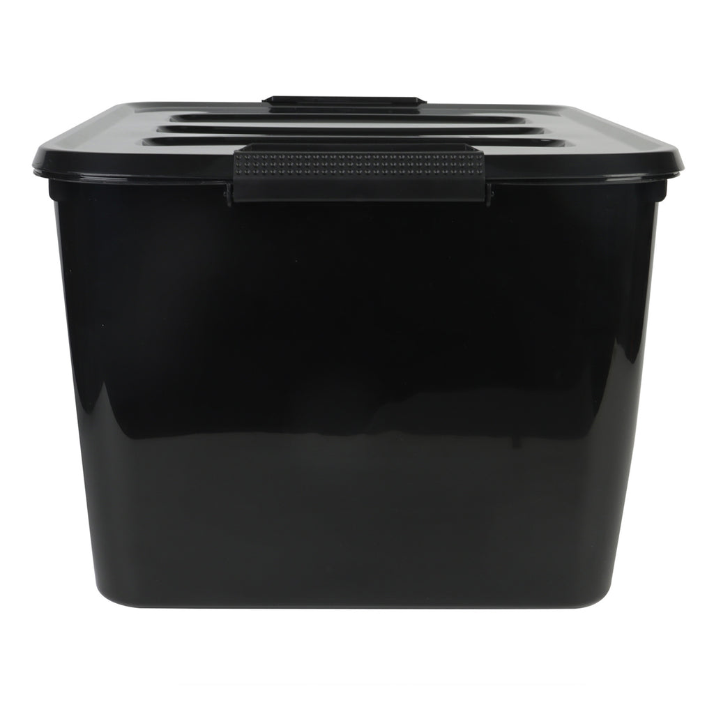 Plastic Storage Basket - Black, 22.0x16.7x12.2"