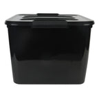 Plastic Storage Basket - Black, 22.0x16.7x12.2"