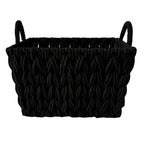 Fabric Rectangle Storage Basket - Black, 16.1x13.4x10.2"