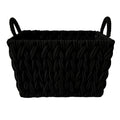 Fabric Rectangle Storage Basket - Black, 16.1x13.4x10.2"