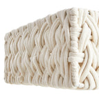 Cotton Rectangle Storage Basket - White, 21.0x15.0x6.5"