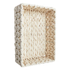 Cotton Rectangle Storage Basket - White, 21.0x15.0x6.5"
