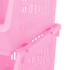 Plastic Rectangle Storage Basket - Pink, 13.8x9.3x7.9"