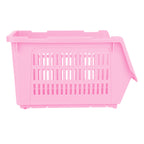 Plastic Rectangle Storage Basket - Pink, 13.8x9.3x7.9"