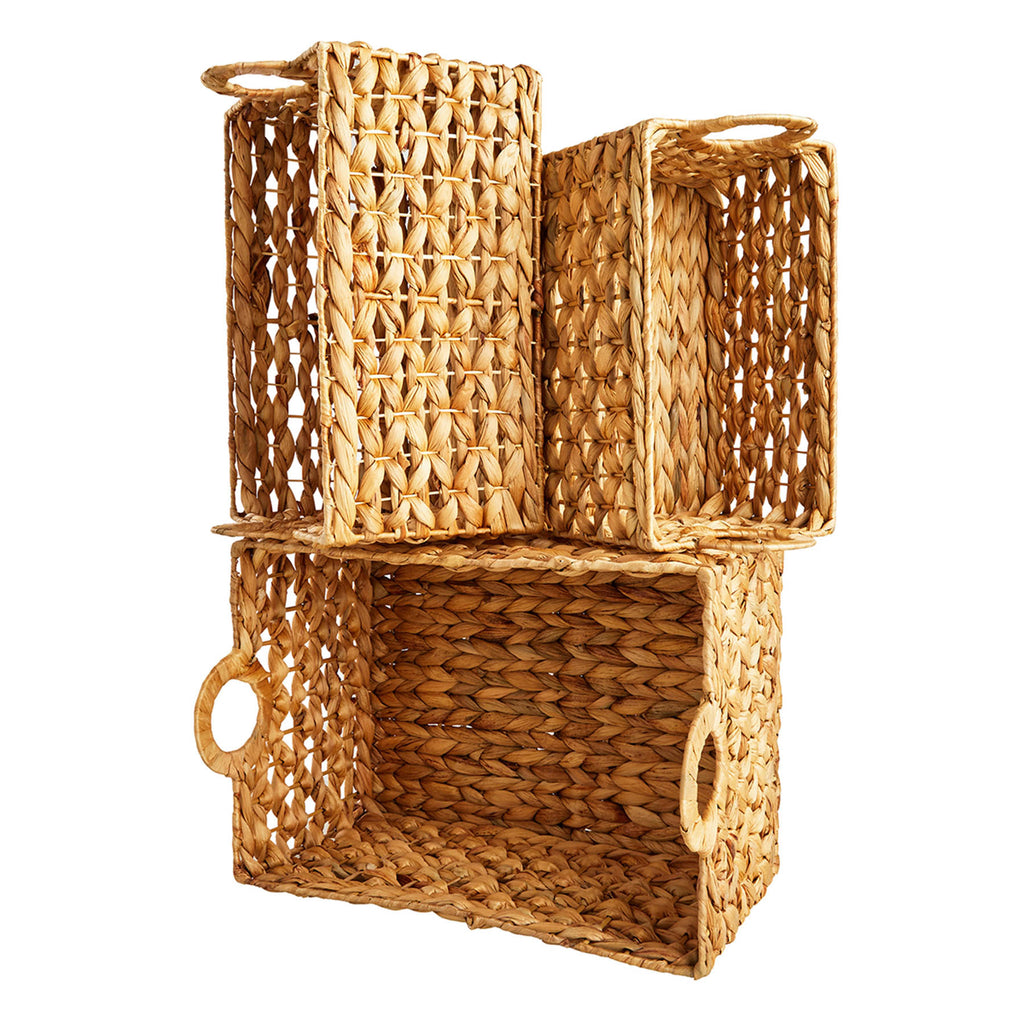 Wicker Rectangle Storage Basket - Neutral, 15.0x10.0x8.0"