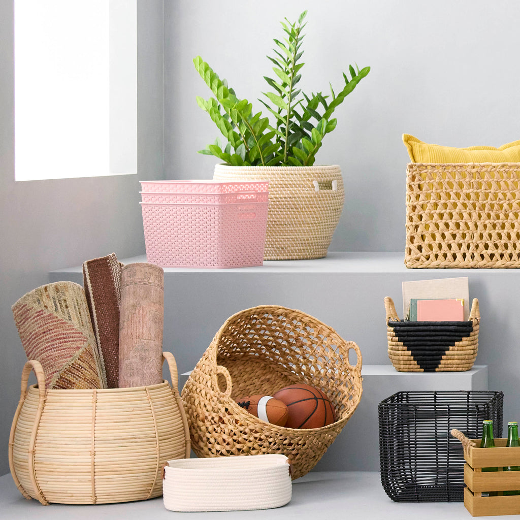 Wicker Round Storage Basket - Neutral, 17.0x17.0x14.0"