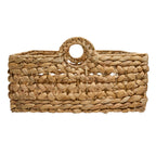 Water Hyacinth Rectangle Storage Basket - Natural, 21.0x14.8x9.0"