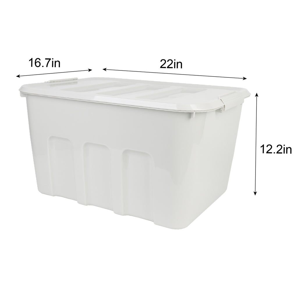 Plastic Storage Basket - Grey, 22.0x16.7x12.2"