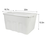 Plastic Storage Basket - Grey, 22.0x16.7x12.2"