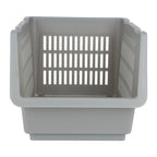 Plastic Rectangle Storage Basket - Grey, 13.8x9.3x7.9"