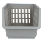 Plastic Rectangle Storage Basket - Grey, 13.8x9.3x7.9"