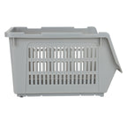 Plastic Rectangle Storage Basket - Grey, 13.8x9.3x7.9"