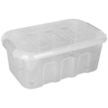 Plastic Storage Basket - Grey, 16.7x10.0x6.3"