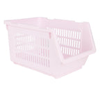Plastic Rectangle Storage Basket - Pink, 13.8x9.3x7.9"