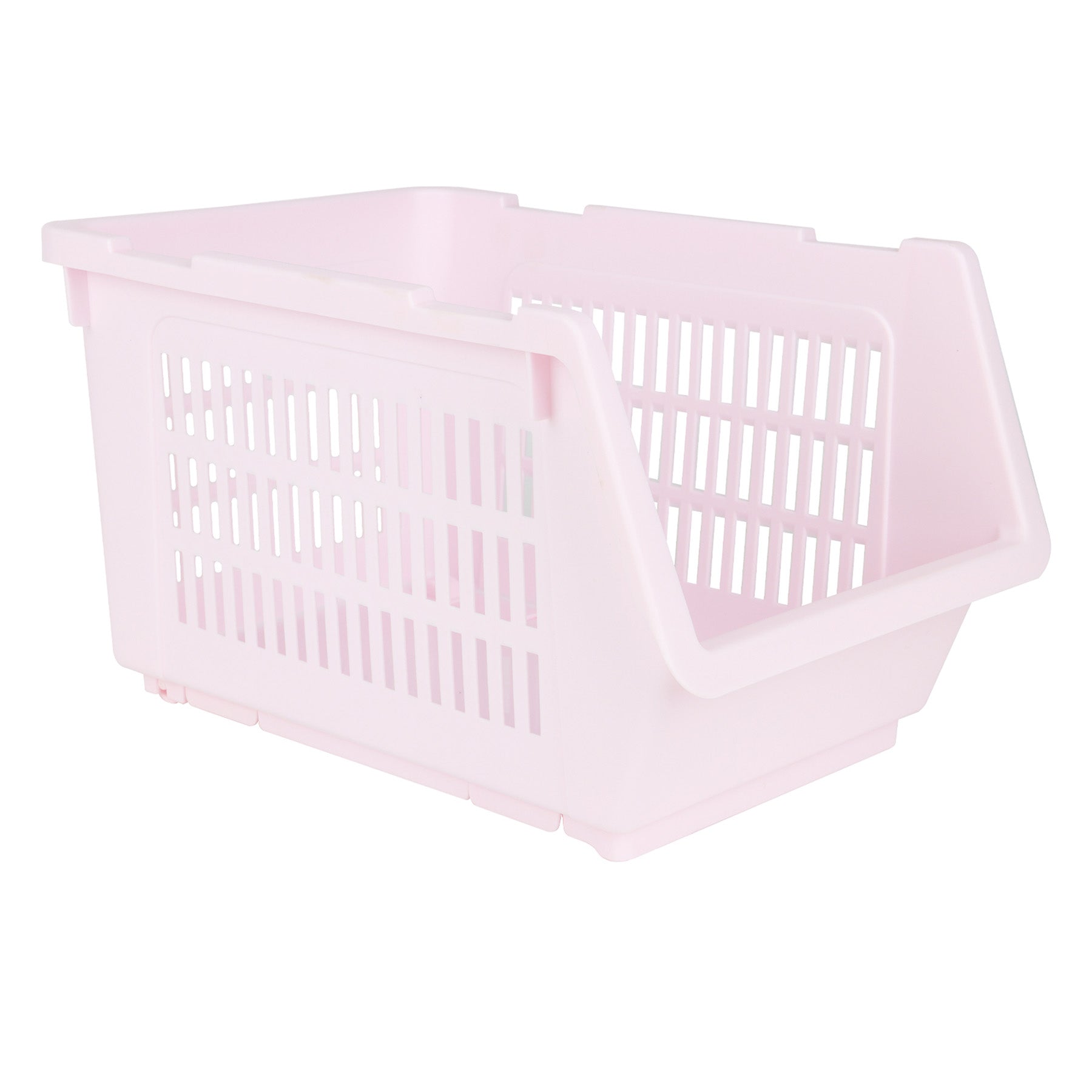 Plastic Rectangle Storage Basket - Pink, 13.8x9.3x7.9"