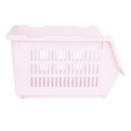 Plastic Rectangle Storage Basket - Pink, 13.8x9.3x7.9"