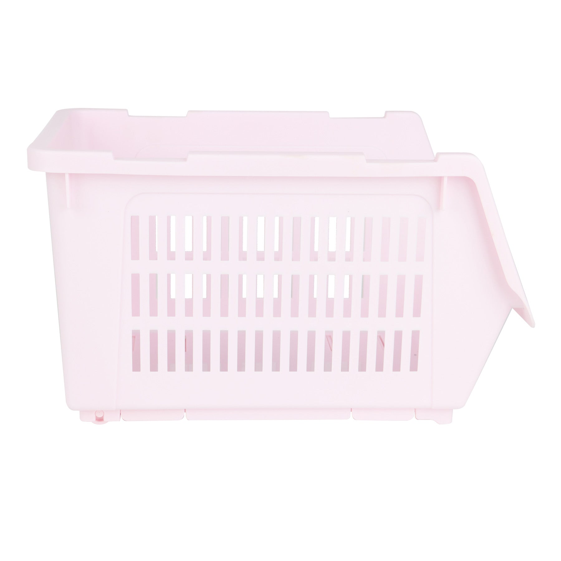 Plastic Rectangle Storage Basket - Pink, 13.8x9.3x7.9"